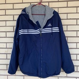 Vintage 90s Adidas Reversible Bomber Jacket